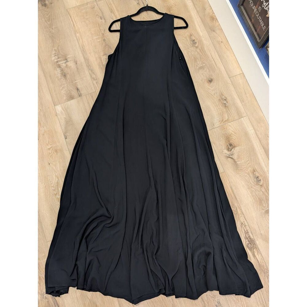 Torrid Black Lace Up Challis Trapeze Maxi Dress 00 Large Boho Gypsy Festival - Picture 8 of 16